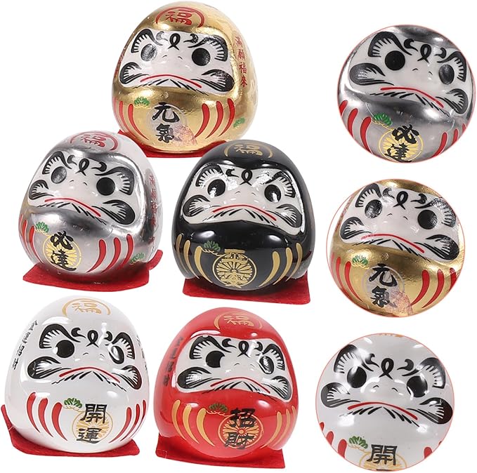 Wobbling Figurine Ceramic Sculpture Japanese Decor Lucky Mascot for Living Room