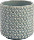 Bloomingville Sky Blue & Cream Stoneware Pot with Crackle Finish