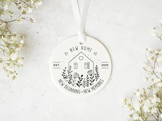 New Home Ornament 2025, House Warming Gift, New Beginning, Housewarming Gifts, Presents for Women, Couple, New Home Gifts, First Home Together, Home Owners Gift Idea