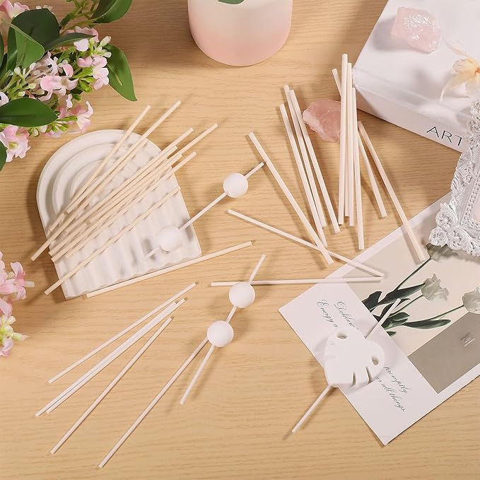 beinkmake 15Pcs 2mm 2.5mm 3mm Reusable Hanging Burning Rods 3.94in Porcelain Bead Jewelry Pendant Burn Sticks Ceramic Rods Kiln Hanging Burning Rod Fires Clay Pottery Tools for DIY Crafts