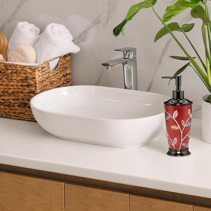 Zahari Home Aubury Stylish Soap Dispenser Set - Modern Print Design for Kitchen and Bathroom - Lotion Pump, Dish Soap, Hand Sanitizer, Hand Soap - Cute and Practical