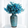 Unique Ceramic Flower Vase, Modern Home Decor for Living Room, Tables, Shelves & Enterways,11Inch Tall Glaze Blue Vase Gift for Housewarming, Wedding, Birthday
