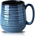 HASENSE Coffee Mug, 20 oz Ceramic Coffee Cup for Men and Women, Large Coffee Mug for Latte Coffee Tea Soup for Office and Home, Dishwasher and Microwave Safe, 1 PCS (Blue)