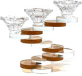 Allgala 3-Cup Artistic Design Bonsai Style Tea-Light or Taper Candlestick Crystal Candle Holder-Smoke-HD89133
