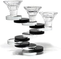 Allgala 3-Cup Artistic Design Bonsai Style Candlestick Crystal Candle Holder-Black-HD89132