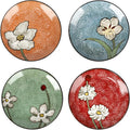 Ceramic Salad Plates Set of 4, 8.2 Inch Underglaze Painting Dessert Plates, Appetizer Plates-Microwave, Oven and Dishwasher Safe, Scratch Resistant