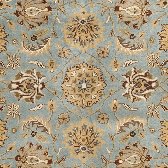 SAFAVIEH Heritage Collection Area Rug - 7'6" x 9'6", Blue & Gold, Handmade Traditional Oriental Wool, Ideal for High Traffic Areas in Living Room, Bedroom (HG958A)