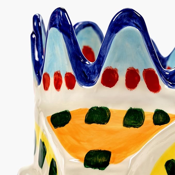Serax Flower Vase | Sicily by Ottolenghi | Colorful Fish Stoneware Home Decor Living Room for Coffee Table, Kitchen Decorations | Modern Entryway Table Decor or for Shelves | Unique Centerpiece Vases