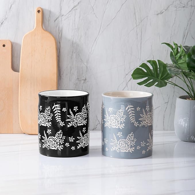 Wisenvoy Kitchen Utensil Holders - Countertop Utensil Caddy