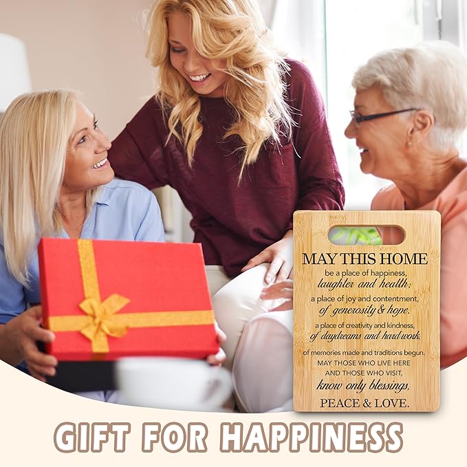 Housewarming Gifts Cutting Board, House Warming Gifts New Home House Apartment, New Homeowner Gifts, Home Blessing Bamboo Cutting Boards for Kitchen, Decorative Cutting Boards for Kitchen