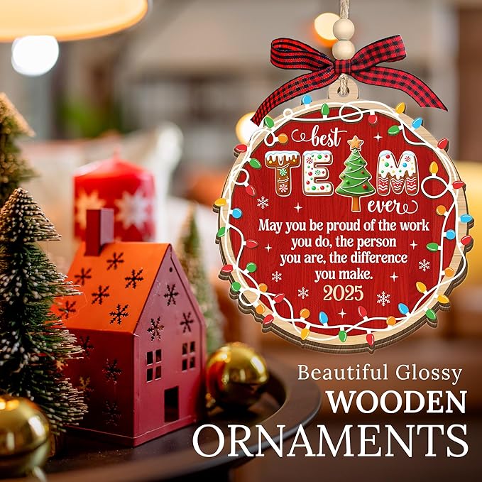 HEXMOZ Christmas Team Gifts for Coworkers, Employees - Thank You, Appreciation Gifts for Work Team, Group, Boss Lady, Work Bestie - Best Team Ever Keepsake, Christmas Ornaments Tree Decoration 2025