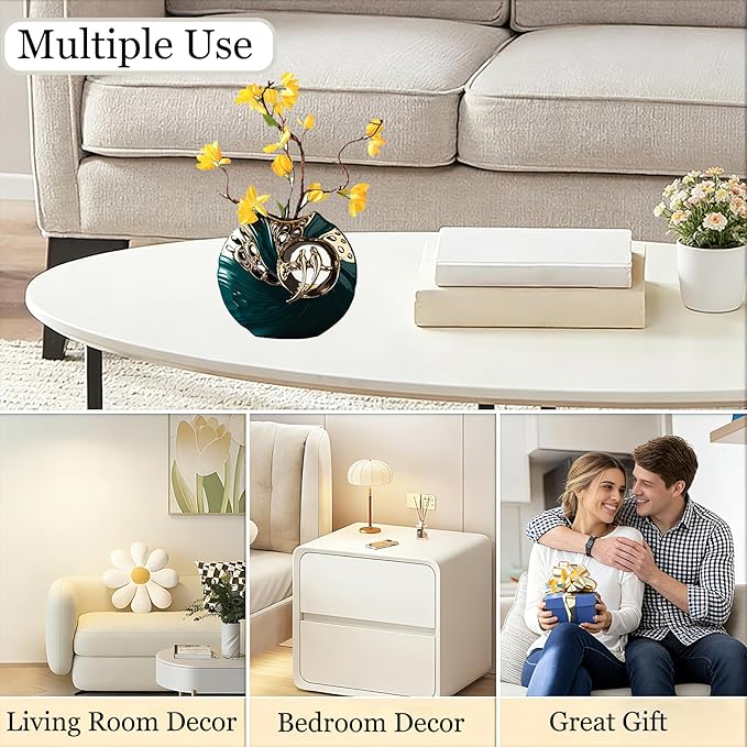 Modern Abstract Art Ceramic Statue Home Decoration House Decorations Living Room Coffee Table Decor Collectible Figurines Sculpture Decoration Ornaments for Living Room(Vase)