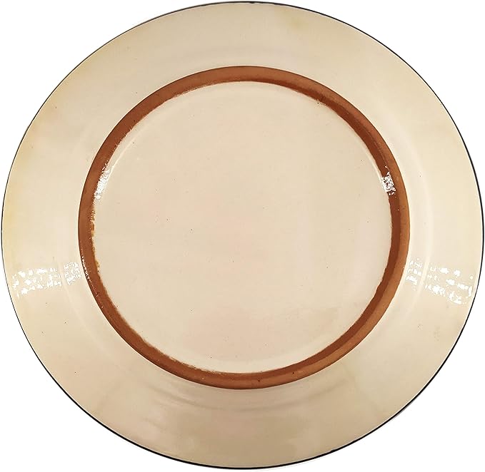 Blue Decorative Handmade Uzbek Plate 9 Inch (23 cm) Clay Uzbekistan Pottery Uzbek Wall Art