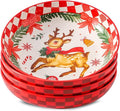 HASENSE Pasta Bowls Set of 4, Holiday Serving Dishes for Entertaining, 38 Ounce Ceramic Bowl Set for Soup, Salad, Snack, 8.8 Inch Dishes for Valentine’s Day Gift, Microwave Dishwasher Safe, Red