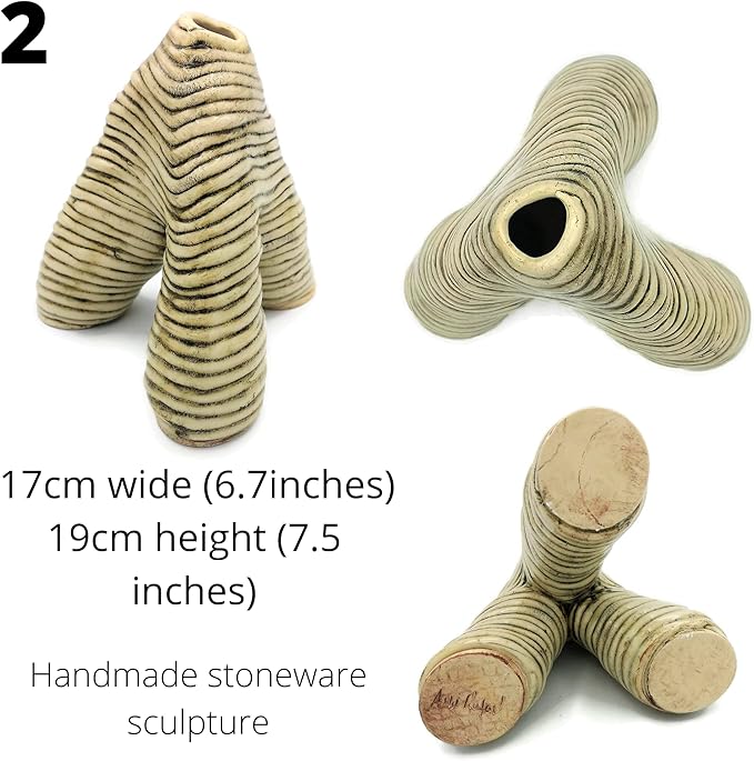 Goddess Stoneware Sculpture Home Decor Modern Handmade Ceramic Textured And Organic Female Shape