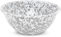 Crow Canyon Home Enamelware Serving Bowl, 1.5 quart, Grey/White Splatter (Single)