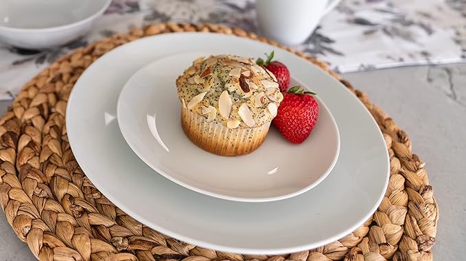 10 Strawberry Street 7.5" Catering Coupe Salad/Dessert Plate, Set of 12,White
