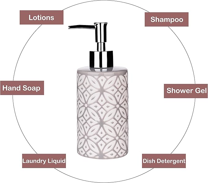 Groovy Bathroom Accessories Set - Complete Bath Accessory Sets Includes Soap Dispenser, Toothbrush Holder, Tumbler, Soap Dish,