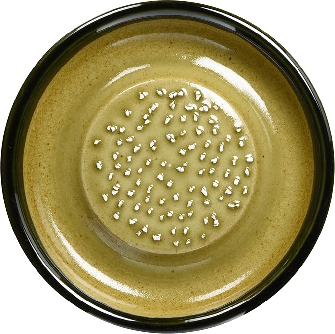 Motoshige Pottery Iwami Pottery Grater for Condiment Dish, Not Scratch Tables, Silicone, Bottom (Diameter Approx. 3.9 inches (10 cm), Anti-Slip, Oribe Motoshige Grater, Made in Japan