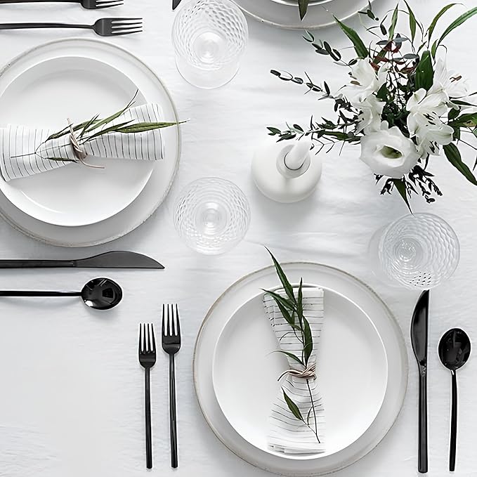 30 Piece Ceramic Appetizer Plates, 5.6 Inch Small Dessert Plates Set, White Round Plates for Bread, Butter, Snack, Lightweight Dinnerware Saucer Sets - Ivory, Oven, Microwave & Dishwasher Safe