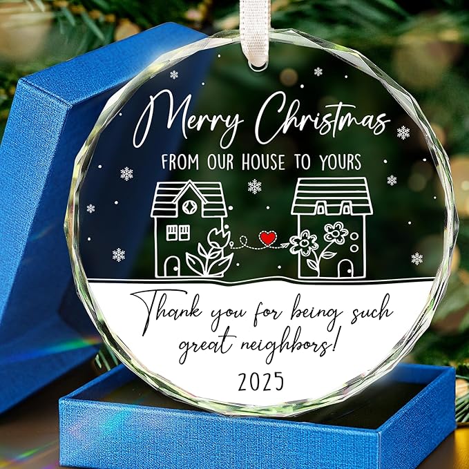 HEXMOZ Neighbor Christmas Ornaments 2025 - Christmas Neighbor Gifts - Gifts for Neighbors, Best Neighborhood Gift Ideas - Friendship Gift for Next Door Neighbors, Women, Men