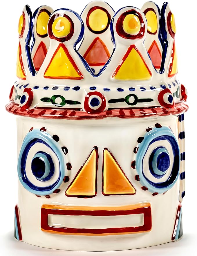 Serax Flower Vase | Sicily by Ottolenghi | Colorful Head Stoneware Home Decor Living Room for Coffee Table, Kitchen Decorations | Modern Entryway Table Decor or for Shelves | Unique Centerpiece Vases