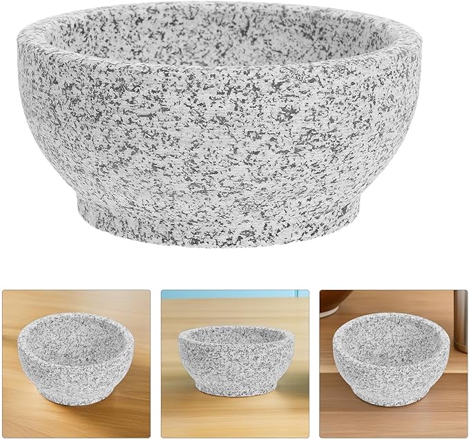 Korean Stone Pot Bibimbap Bowl 14pcs Natural Stone Cookware Deep Cooking Stew Soup Rice Bowl for Restaurants