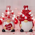 Valentines Day Decorations Pink&Red Lighted Up Ceramic Gnome Tree, Gnomes Figurines for Table Centerpieces Home Decor Indoor Outdoor Party, Valentines Day Gifs Home Decor for Couples Anniversary