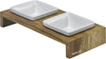 Bowsers Artisan Diner Double Feeder, X-Small, Bamboo