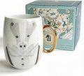 Large 24oz Ceramic Coffee Mug with Gold-Trim Handle, Oversized Porcelain Mug for Coffee, Tea & Hot Chocolate, Hand-Painted Artisan Style, Lead-Free, Gift-Ready Box, Hand Wash Only, Not Microwave Safe