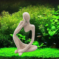 Oooct Sandstone Thinker Statue Fish Tank Decor Small Fish Aquarium Decorations Fish Tank Abstract Aesthetic Decorative Ornaments