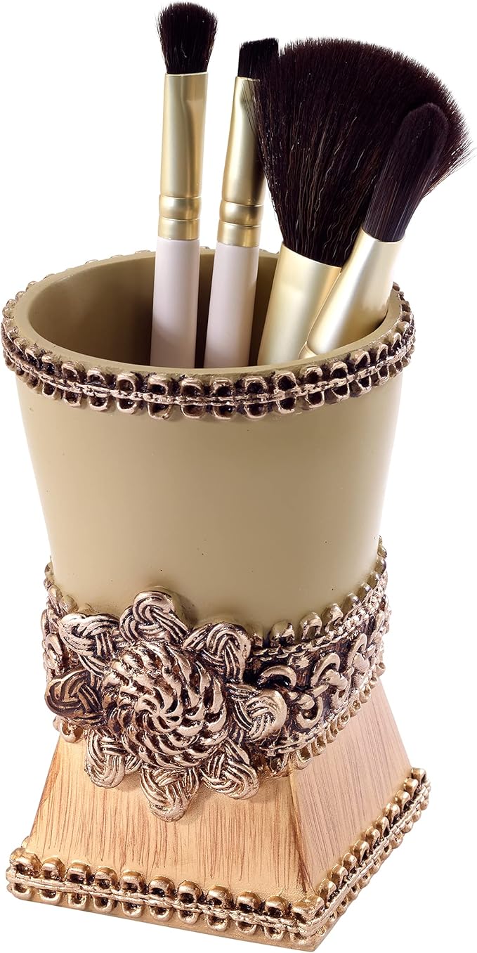 Avanti Linens - Tumbler, Countertop Organizer, Stylish Home Decor (Gold Collection)