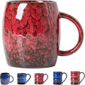 Rustic Red Ceramic Coffee Mug 15oz - Handcrafted Artisan Mug with Comfortable Handle, Unique Design for Coffee Lovers, Dishwasher Safe