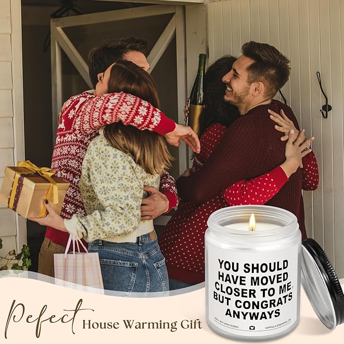 Housewarming Gifts New Home, Best Housewarming Gifts 2026 - Handmade Vanilla Scented Candle - New Home Gift Candle Ideas, House Warming Gift for Friends Couple New Homeowner (7oz)