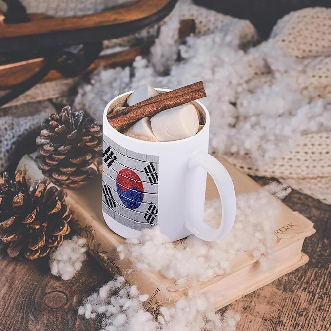 3dRose National flag of South Korea painted onto a brick wall Korean 11oz Magic Transforming Mug