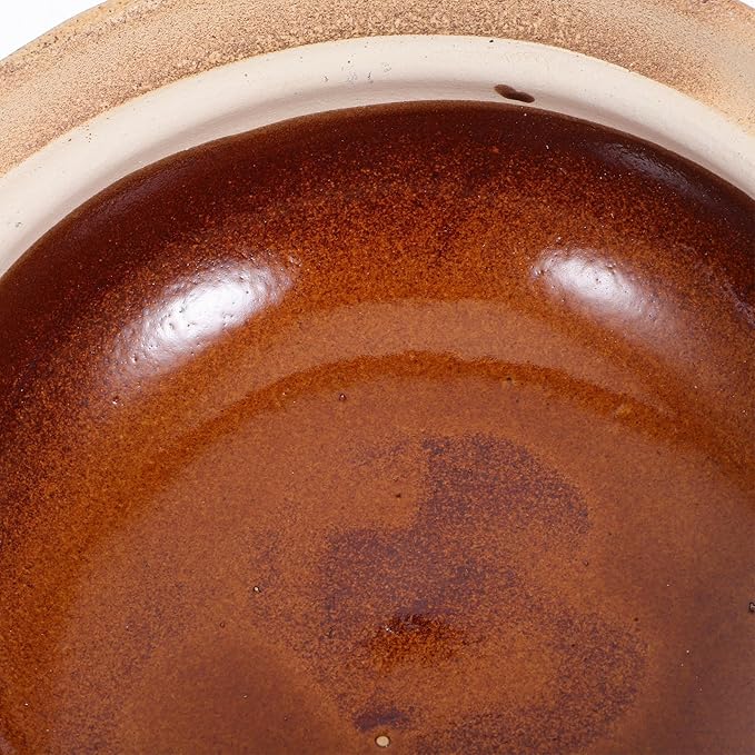 Earthenware Clay Pot 0.5l with Lid and Wire Handle Korean Stone Pot for Cooking Bibimbap Chinese-style Clay Casserole for Stove Use and Home Dining