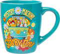 Silver Buffalo Scooby Doo Group Mystery Machine Flowers Jumbo Curved Ceramic Mug, 25 Ounces
