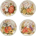 Certified International Harvest Morning Salad/Dessert Plates, Multicolor, Medium, Set of 4