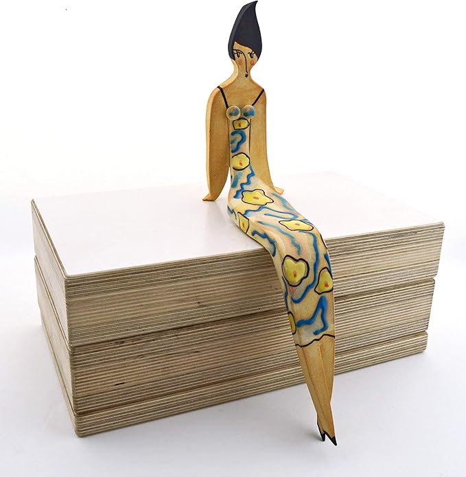 Large Sitting Woman Decorative Ceramic Sculpture Handmade and Handpainted with Multicolored Foc-Art Decoration. 9,84" x 3,54" x 11,02"