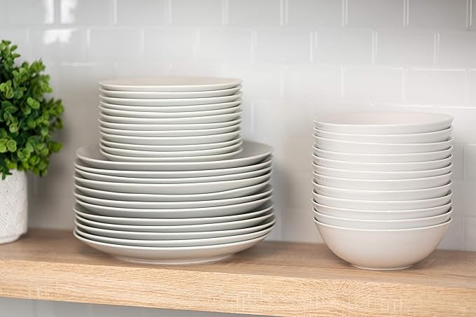 10 Strawberry Street 7" Catering Coupe Cereal Bowl, Set of 12,White