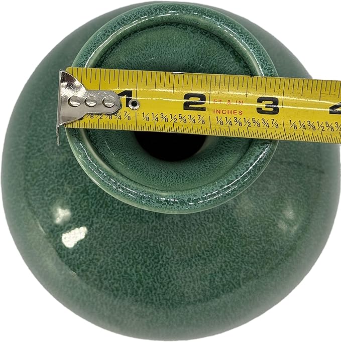 Galt International Green Reactive Glazed Decorative Ceramic Vase, 11 Inch, Green Monochrome, Modern Home Decor