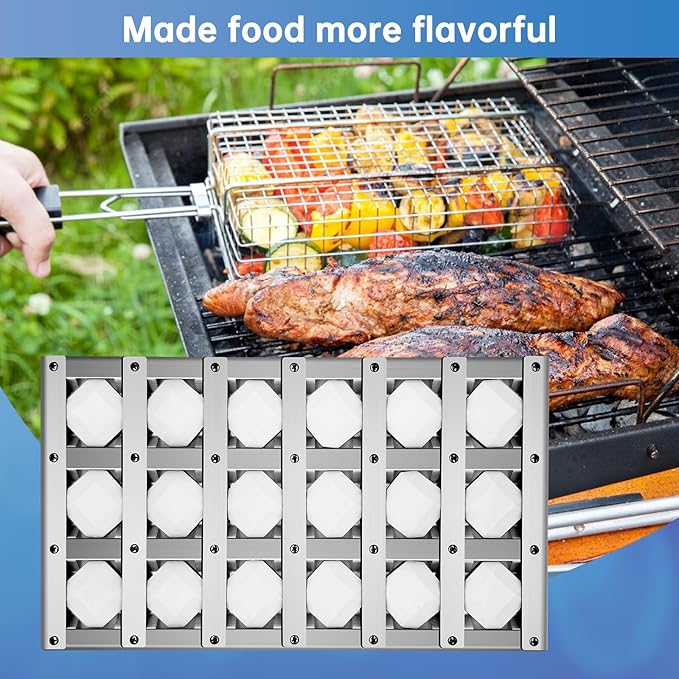 100-2070 Ceramic Briquette Tray for Artisan Grill Parts,3 Pack Radiant Tray Assembly for Alfresco Artisan with Ceramic Rods