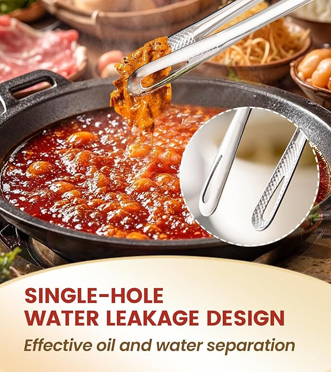 Ugotit 6 Pack Cooking Tongs 11 Inch, Korean BBQ Tongs Stainless Steel Kitchen Tweezers, Japanese Yakiniku Grill Tongs for BBQ, Frying, Salad, Hot Pot