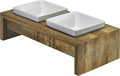 Bowsers Artisan Diner Double Feeder, Small, Bamboo