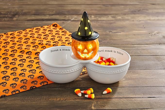 Mud Pie Light Up Holiday Sitter, Pumpkin | Interchangable Sitter for Base