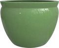 Red Lantern 20" Celadon Porcelain Fishbowl, Green