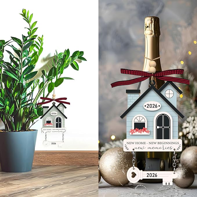 New Home Ornament 2026 - Housewarming Gifts for New Home First House, House Warming Gift for Couple Newhouse Owners Ideas - Home Ornaments for Home - First Home Christmas Ornament 2026