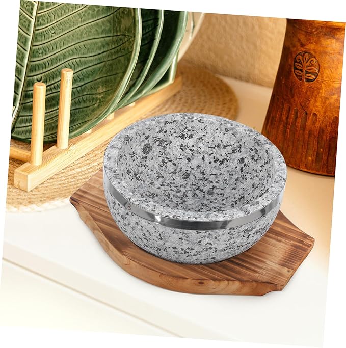 Korean Stone Pot Stone Bowl Bibimbap Supply Kitchen Food Bowl Daily Use Bibimbap Reusable Serving Korean