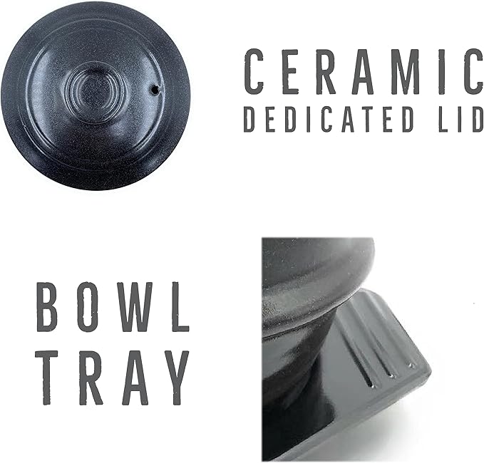 Korean Stone Bowl Set, Authentic Ttukbaegi Korean Earthenware Pot, Twice-Fired Natural Korean Clay Pot for Cooking, Microwave & Dishwasher-Safe