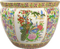 Red Lantern 18" Satsuma Birds & Flowers Porcelain Fishbowl